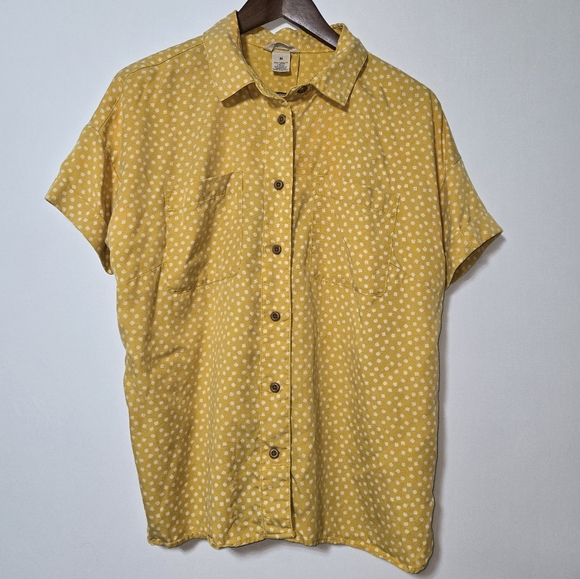 Duluth Trading Womens Drop Shoulder Printed Shirt - Picture 1 of 5